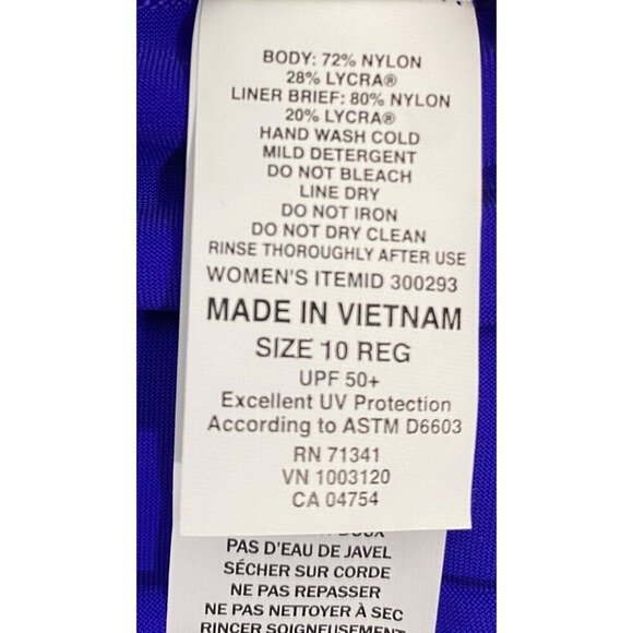 L.L.Bean Shaping swimwear swim skirt royal blue women’s 10R UPF 50+ modest NWT - Picture 7 of 10